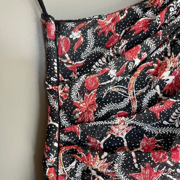 Isabel Marant Etoile Esther Dress Size XS One Shoulder‎ Printed Mini Ruffle Hem - Picture 10 of 16